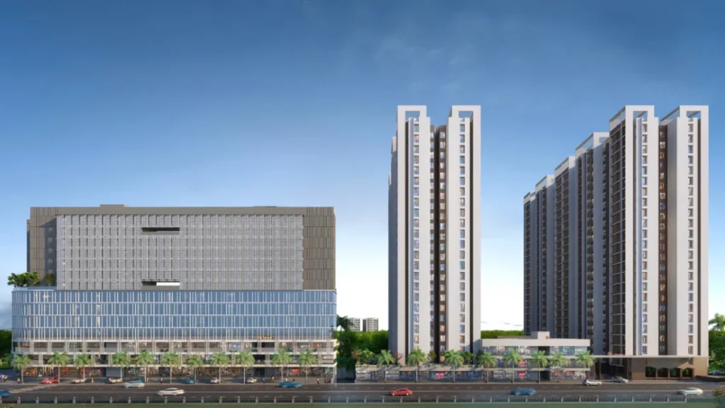 topaz towers charholi front view